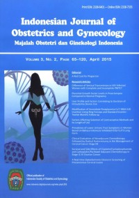 Indonesian Journal of Obstetrics and Gynecology : Majalah Obstetri dan Ginekologi Indonesia