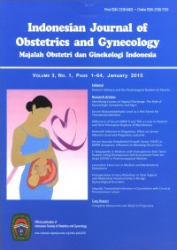 Indonesian Journal of Obstetrics and Gynecology : Majalah Obstetri dan Ginekologi Indonesia